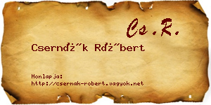 Csernák Róbert névjegykártya