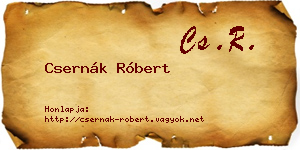 Csernák Róbert névjegykártya