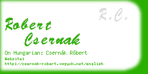 robert csernak business card