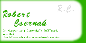 robert csernak business card